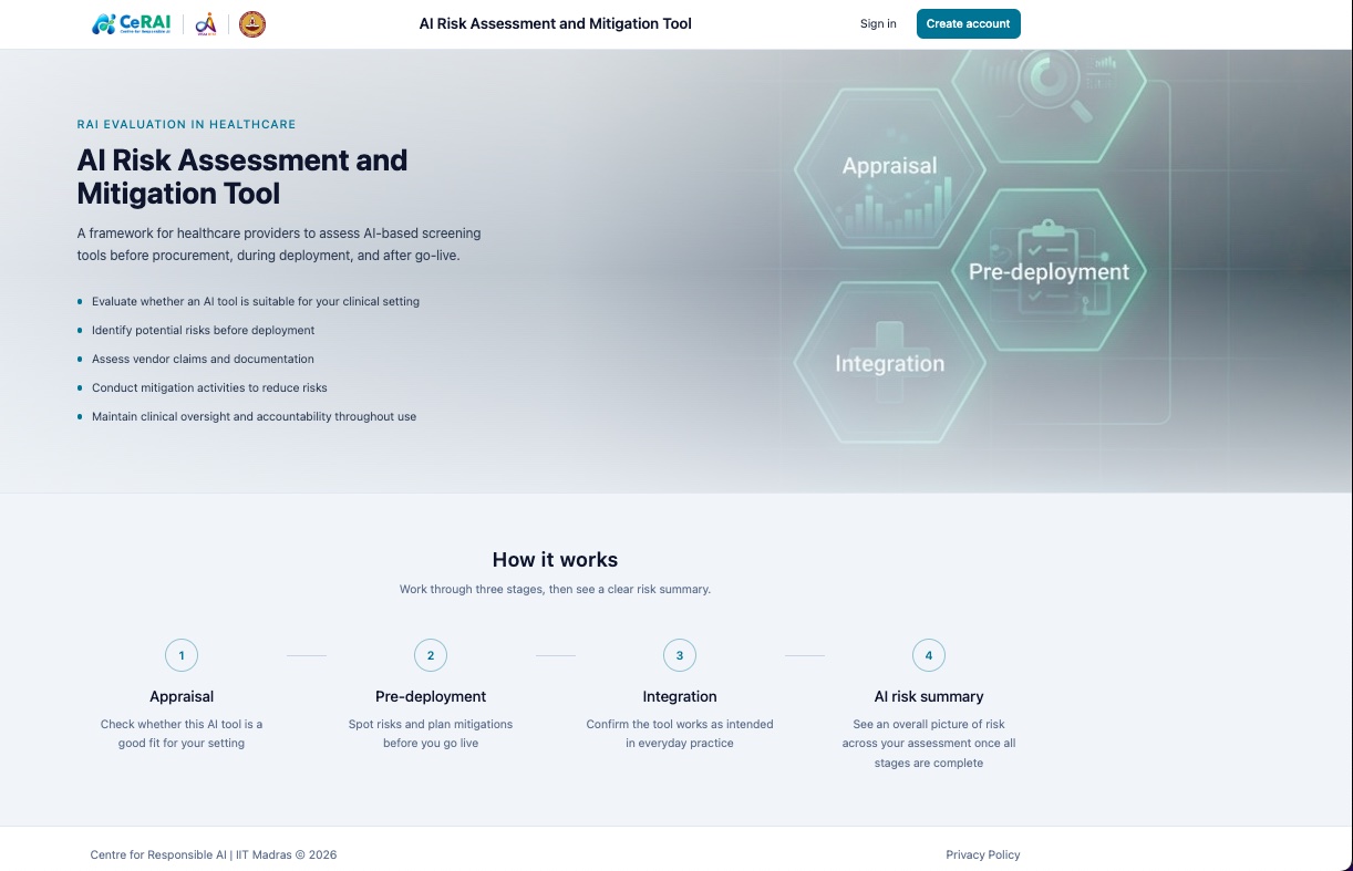 AI Risk Assessment and Mitigation Tool for Healthcare